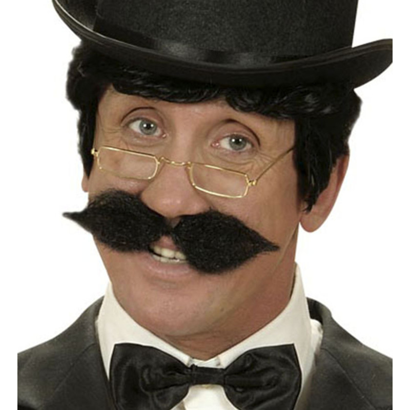 Čierny retro fúzik